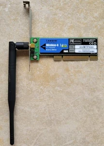 Linksys Wireless-G 2.4GHz 802.11g PCI Adapter Card WMP54G working FREE shipping! - Picture 1 of 3