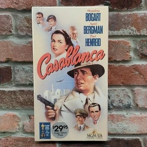 SEALED - Casablanca (VHS, 1989, Colorized) Humphrey Bogart, Ingrid Bergman NEW - Picture 1 of 7