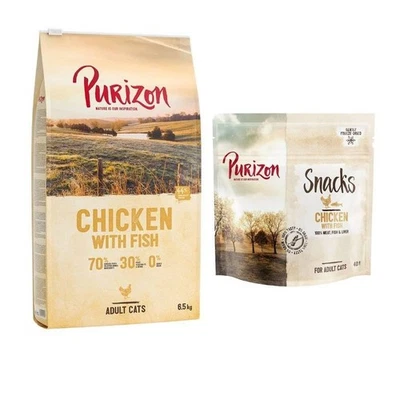 Purizon getreidefrei Kombi-Paket: 6,5 kg Trockenfutter + 3 x 40 g Snack - Bild 1 von 4