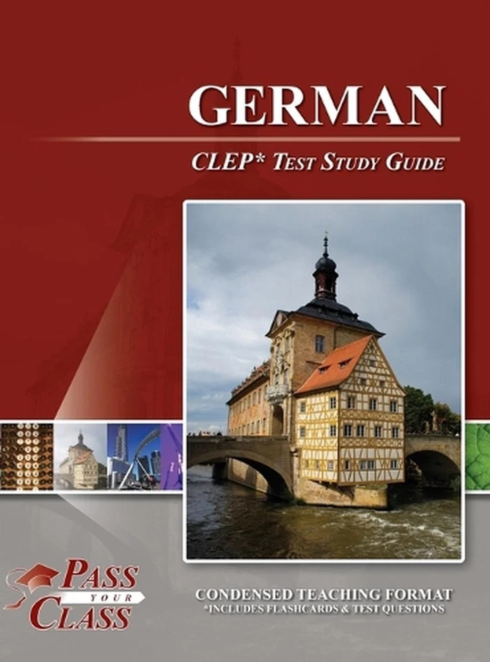 German CLEP Test Study Guide by Passyourclass Hardcover Book - Image 1 of 1
