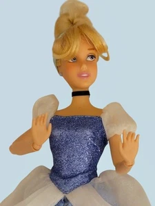 DISNEY STORE CINDERELLA DOLL ARTICULATED BLUE DRESS POSABLE ARMS - Picture 1 of 13