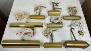 Lote de 8 luces de cuadro vintage de latón - 14" 9" 7" - Imagen 1 de 6