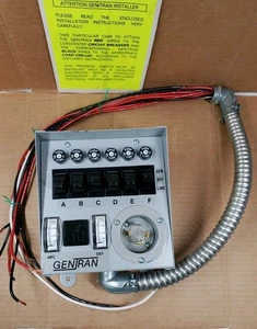 Reliance Gentran 20216 Generator Transfer Switch 125/250 VAC 6 X 15A Circuits - Picture 1 of 6