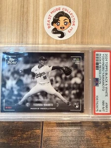2024 Topps Black & White B&W YOSHINOBU YAMAMOTO RC Rookie Resolution #RR11 PSA 8 - Bild 1 von 3