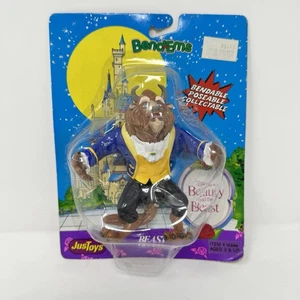 VTG Disney Beauty and the Beast Bend-Ems Beast Figurine Just Toys New Sealed - Picture 1 of 6