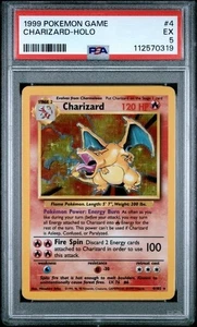 1999 POKEMON BASE SET UNLIMITED #4 CHARIZARD-HOLO PSA 5 - Picture 1 of 2