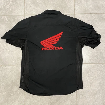 FOX RACING HONDA MOTORCYCLE TRAINING ‘Black’ BUTTON UP w/ VENTILATED SIDES - Image 1 of 4