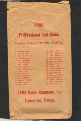 APBA Pro Golf Cards 32C62. The Original 1962 Card Set! Worn But Ready For Play - Image 1 of 3
