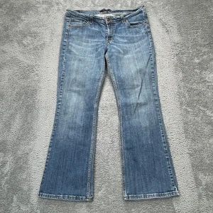 Levis 518 Jeans Damen 13 Blau Denim Superlow Bootcut Bein Baumwolle Medium Wash - Bild 1 von 9