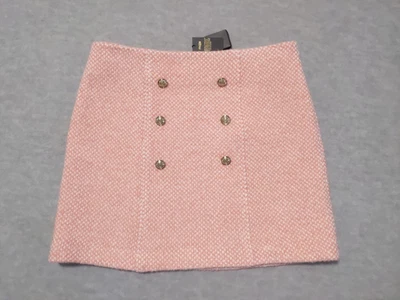 Falda de tweed moteado rosa y crudo Maje Josila talla grande EE. UU. FR 40 Foto 1 de 4