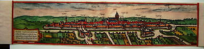 Ulm Baden-Württemberg Echter Altkoloriert  Braun Und  Hogenberg Kupferstich 1580 • 209.02€