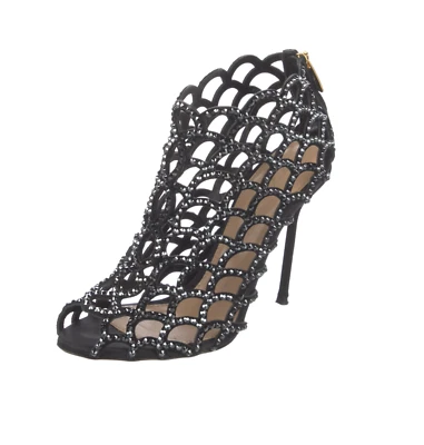 Zapatos de salón Sergio Rossi de gamuza con adornos de cristal para mujer talla: 5 Foto 1 de 4