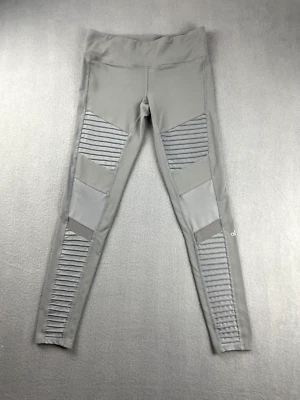 ALO Yoga Leggings Womens M Gray High Waisted Moto Pants Compression Gym Training - Image 1 of 4
