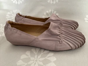 Chocolat Blu S Flats Cam2 Pleated Leather Flats Sundance Sz 7.5 - Picture 1 of 9
