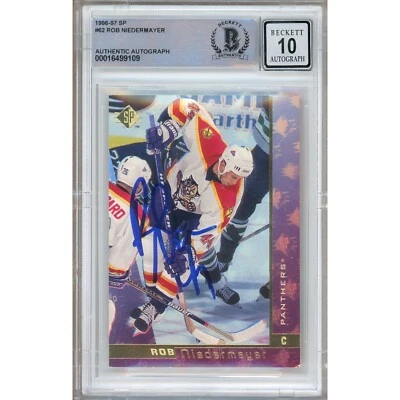Rob Niedermayer Signed 1996 97 SP #62 BAS Slabbed BGS Auto 10 Panthers NHL Card - Image 1 of 4