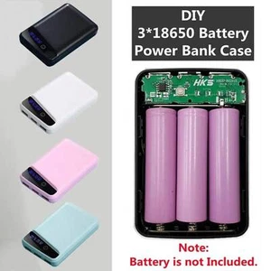 DIY Power Bank Battery Box for USB Rechargeable 3 Slot 18650 Li-ion Battery Case - Picture 1 of 22