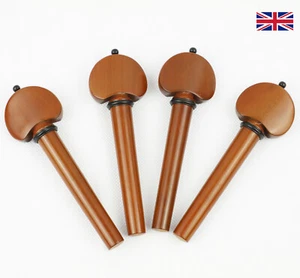 Boxwood Violin Peg Set - Hill Model - Ebony Trim - Picture 1 of 3