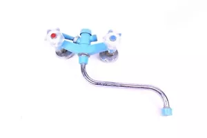 Grifo de bañera original RDA MAW azul claro grifo vintage - Imagen 1 de 3