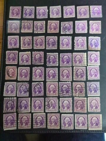 Vintage Rare 1932 US 3 Cent George Washington Stamp | Purple / Violet Cover