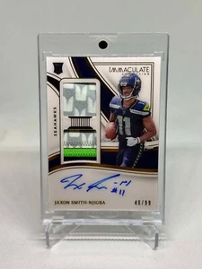 Jaxon Smith-Njigba 2023 Immaculate True Rookie Patch Auto RPA /99 SP-JSN Seahawk - Picture 1 of 2