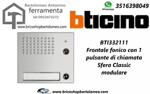 Frontale fonico con 1 pulsante di chiamata Sfera Classic modulare 332111 - Foto 1 di 1