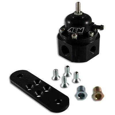 AEM Electronics Universal Adjustable Fuel Pressure Regulator Kit - 25-302BK - Image 1 of 4