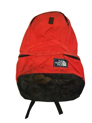 MOCHILA DE SENDERISMO THE NORTH FACE roja/negra de colección años 80 90 equipo de viaje al aire libre bolsa de gimnasio Foto 1 de 4