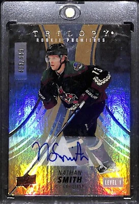2022-23 Upper Deck Trilogy - Rookie Premieres Gold Autographs #101 Nathan Smith - Image 1 of 2