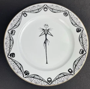 Nightmare Before Christmas Jack Skellington Gold Trim Dinner Plate 10.5" NEW - Picture 1 of 5
