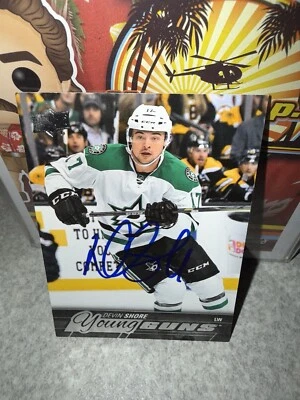 Devin Shore Hand Signed  -2015-16 Upper Deck - Young Guns #489 (RC)Dallas Stars - Image 1 of 2