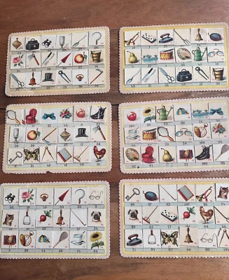 Familiar Objects Picture lotto Game J.W. S&S Bavaria, England Early Spears bingo - Image 1 of 4