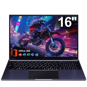 Ordenador Portátil Pantalla FHD de 16 pulgadas, 12GB RAM, 256GB SSD, 128GB eMMC, - Imagen 1 de 8