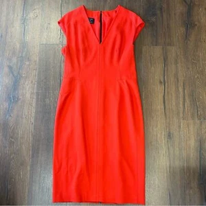 Narciso Rodriguez Barney’s New York Orange virgin wool shift dress SZ 44/8 - Picture 1 of 6