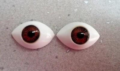OJOS DE MUÑECA ECONÓMICA ACRÍLICO CON RESPALDO PLANO EN MARRÓN Código FB Foto 1 de 2