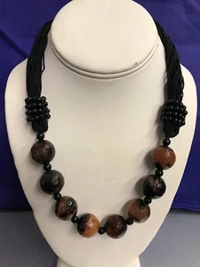 Collana 20" con pietre preziose originali bigiotteria moda - Foto 1 di 11