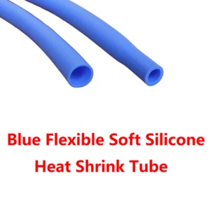  1mm~12mm Blue Flexible Soft Silicone Heat Shrink Tube 200°C HIGH TEMP Sleeve  - Picture 1 of 5