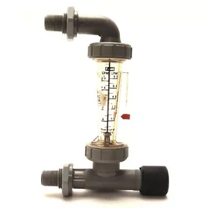Blue-White F-44376LE-6 Flow Meter 3/8" NPT, 0.2 - 2 GPM, 0.8 - 8 LPM Panel Mount - Picture 1 of 4