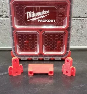 Milwaukee Packout Box Tool Case Wall Mount Hanging Cleats - Picture 1 of 13