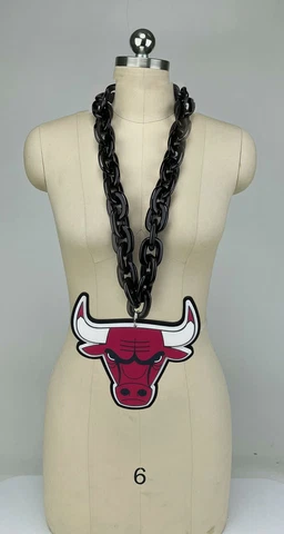 New NBA Chicago Bulls  Gameday Tailgate Black Fan Chain Fanchain Cover