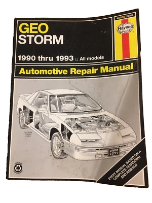 Geo Storm 1990-1993 taller servicio reparación manual diagramas de cableado carrocería guía motor Foto 1 de 4