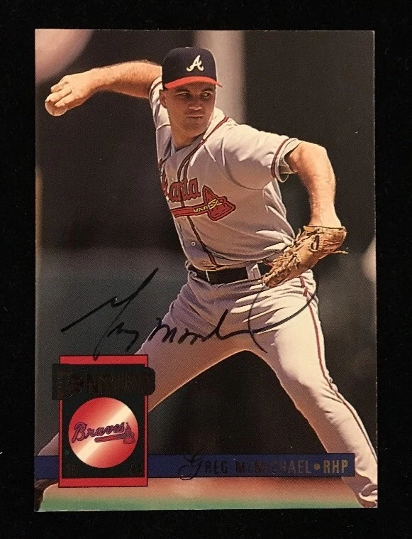 GREG MCMICHAEL 1994 DONRUSS Autograph Signed AUTO Baseball Card BRAVES 175 - Image 1 of 1