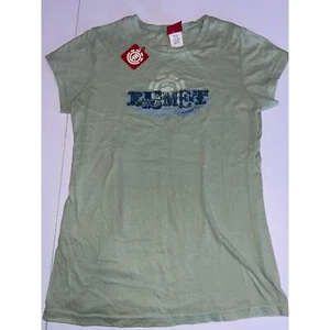 Element Skateboards Mint Green T-Shirt Silver Mettalic Accernt Sz L WDW - Picture 1 of 10