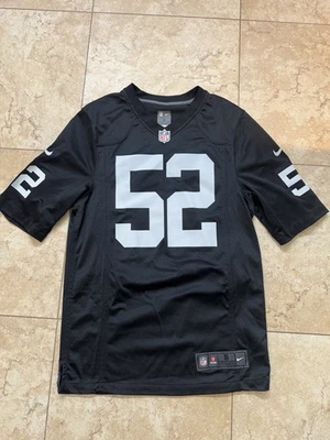 Camiseta deportiva negra para hombre Nike NFL On Field Oakland Raiders Khalil Mack #52 talla S Foto 1 de 4