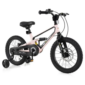 16 Inch Children Bicycle w/ Training Wheels & Double Disc Brakes Adjustable Seat - Picture 1 of 8