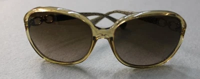 Gafas de sol Coach para mujer de gran tamaño marrón degradado firma eslabón de cadena C negras Foto 1 de 4