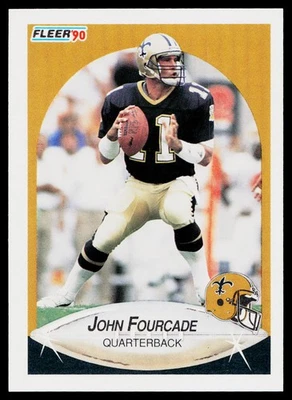 1990 Fleer - John Fourcade #186 - New Orleans Saints - Image 1 of 2
