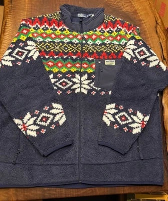 Polo Ralph Lauren Winter Fleece Full Zip Sweatshirt 3x Tall New - Image 1 of 4