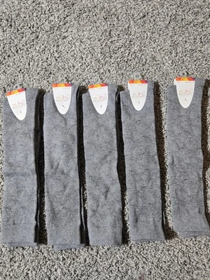 ЧУЛОК НАПОЛНИТЕЛЬ Zubii девочек дизайнер 5 пара длинные носки серый большой Kids обувь Sz 5 - Изображение 1 из 4