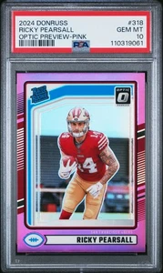 Vista previa óptica Panini Donruss Ricky Pearsall 2024 rosa #318 PSA 10 - Imagen 1 de 2