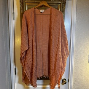 Universal Thread One Size Orange Color 100% Cotton Kimono Loose Summer Cool - Picture 1 of 12